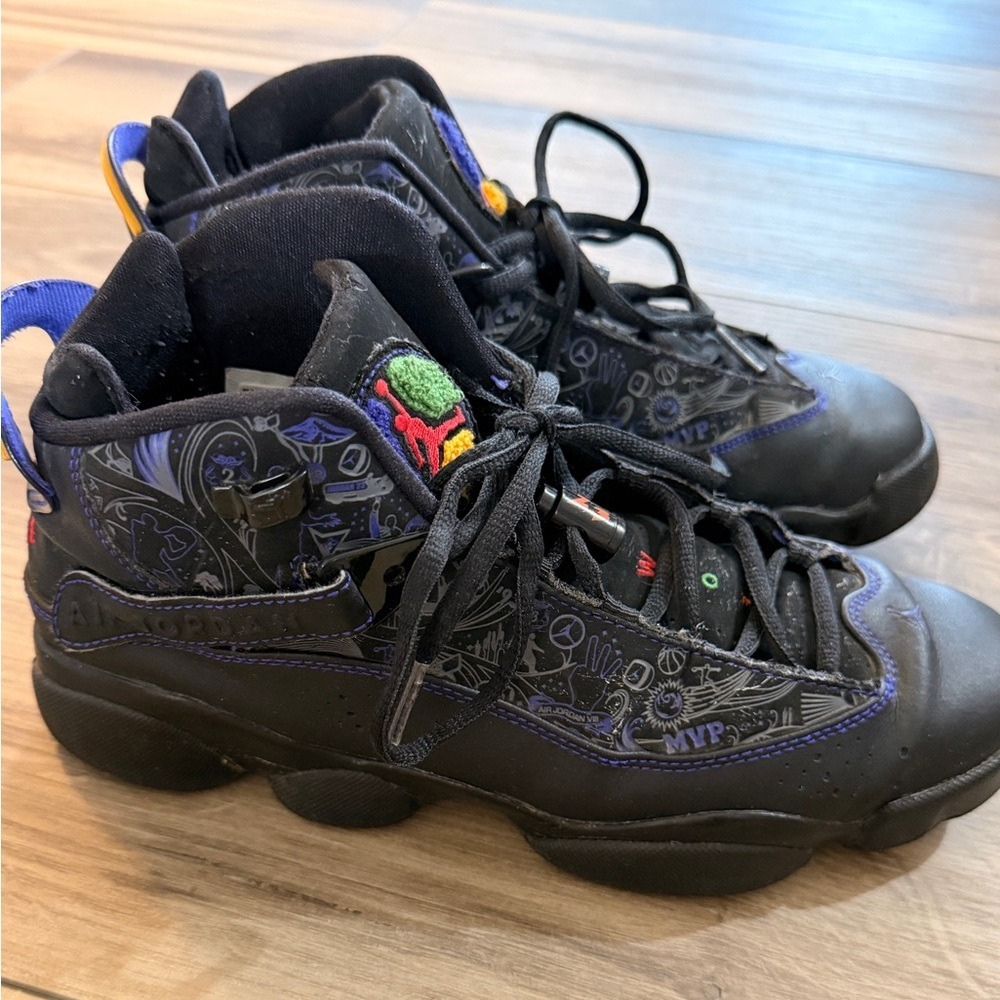 Air Jordan 6 Rings GS Black Multicolor MVP Youth 7Y Women's 8.5 Y2K Streetwear